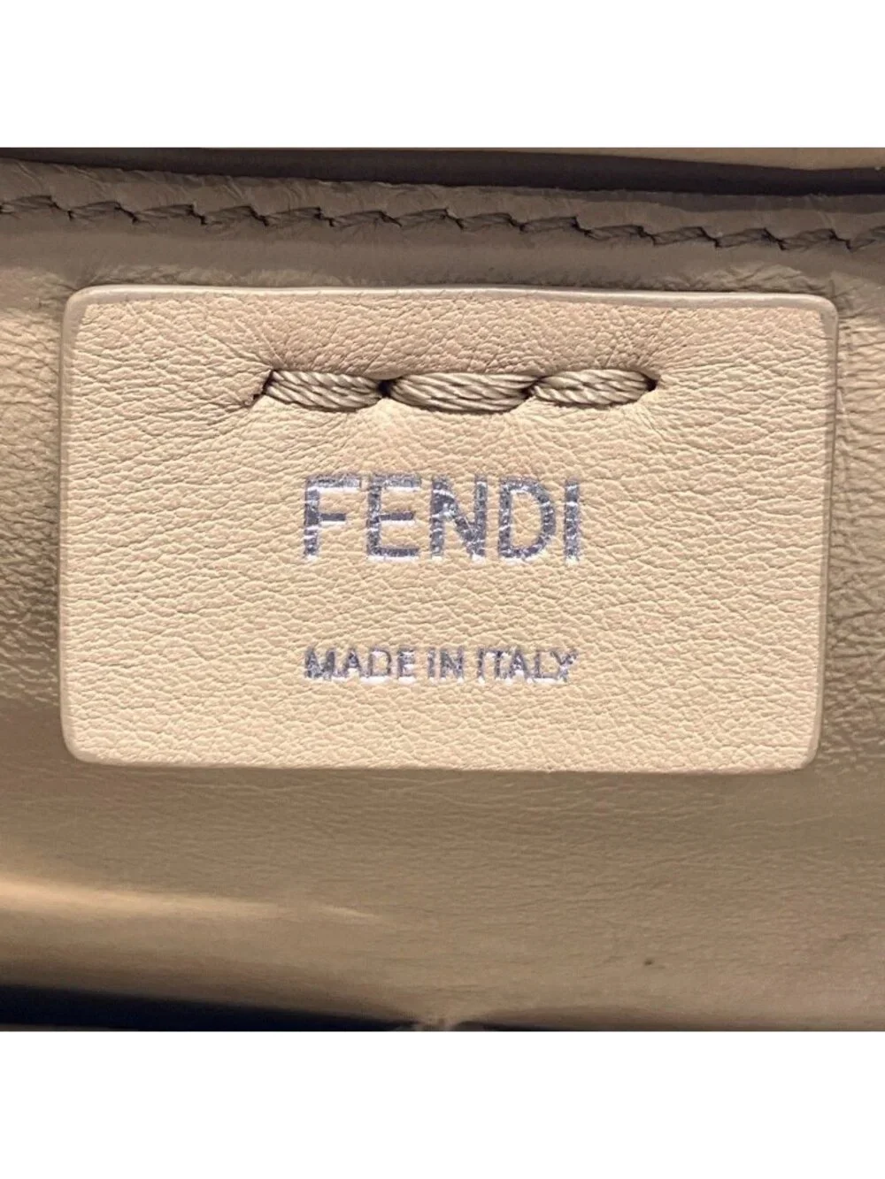 Fendi Handbag Leather Beige